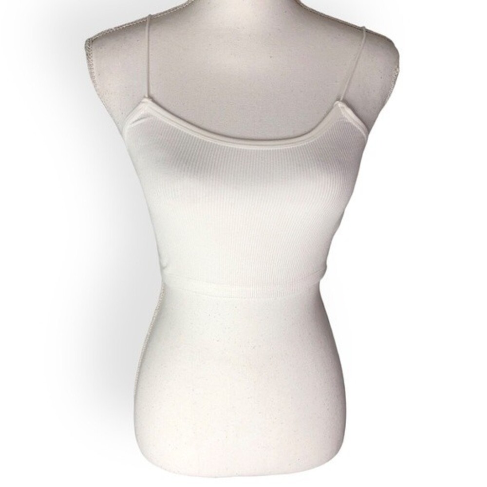 Streetwear Society White Ribbed Cropped Cami